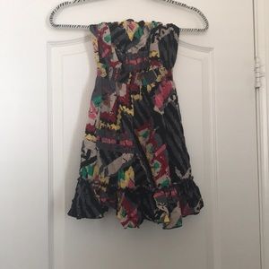 Abstract colorful mini dress